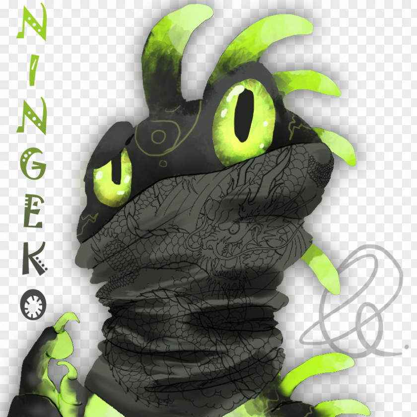 Ninja Gecko DeviantArt Scarf Font PNG