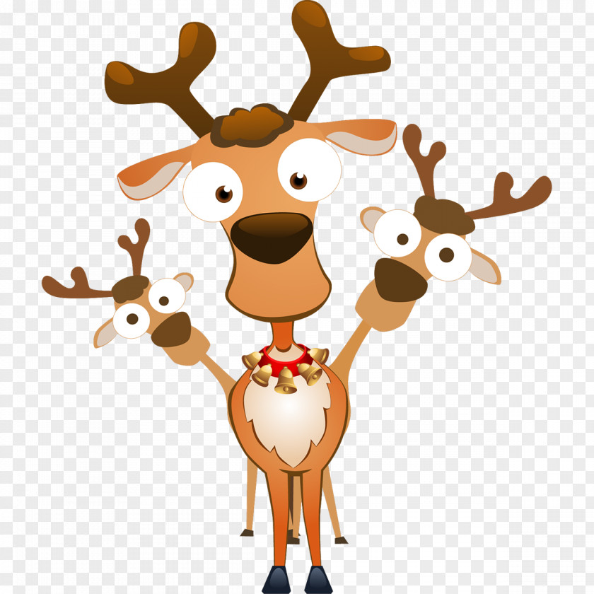 Raja Illustration Rudolph Santa Claus Reindeer Christmas Day PNG