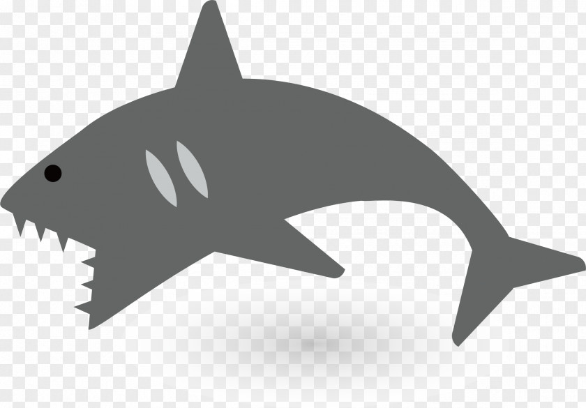 Vector Painted Shark Great White Attack Icon PNG