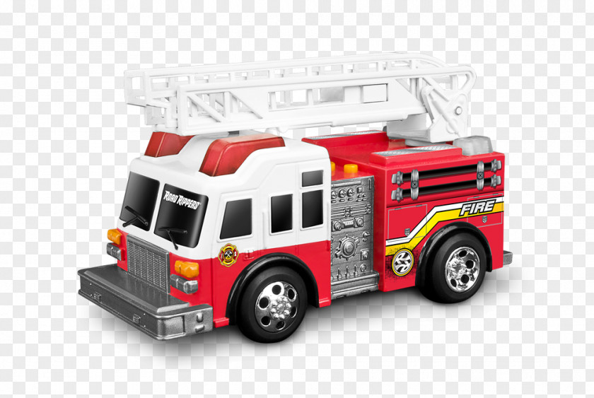 Hook & Ladder Fire Truck Vehicle ToyCar Engine Car Road Rippers 14 Rush Rescue PNG
