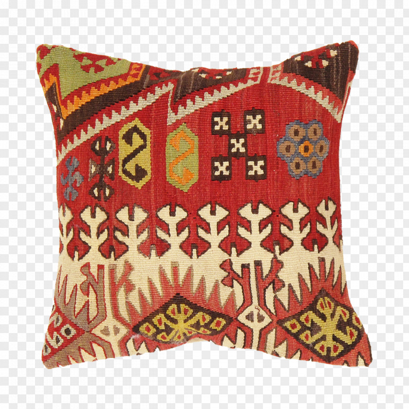 Pillow Throw Pillows Cushion Wool Kilim PNG