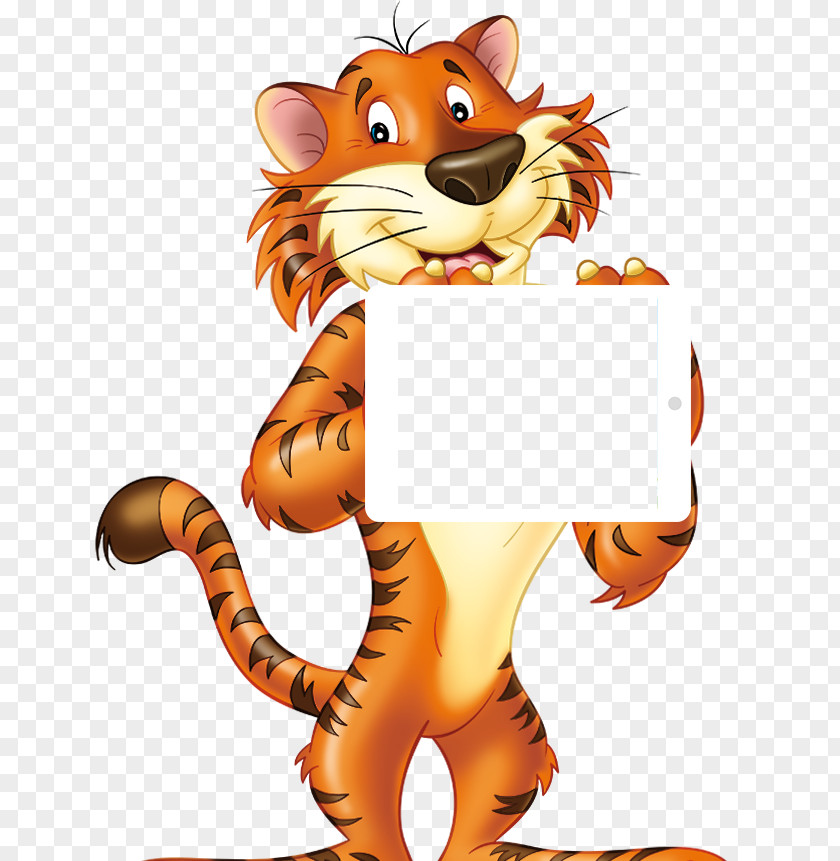Tiger Cat Mascot Clip Art PNG