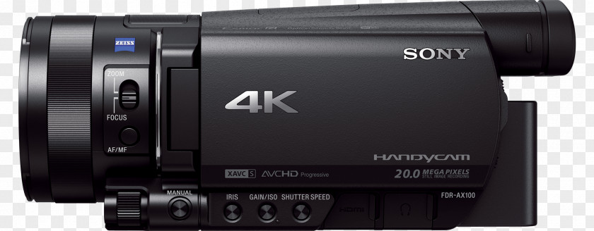 Video Camera 4K Resolution Cameras Handycam Sony PNG