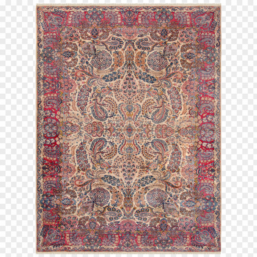 Carpet Paisley Flooring Wool Antique PNG