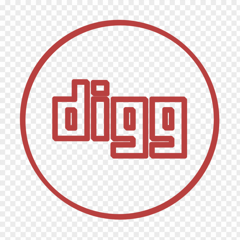Logo Red Aggregator Icon Digg Line PNG