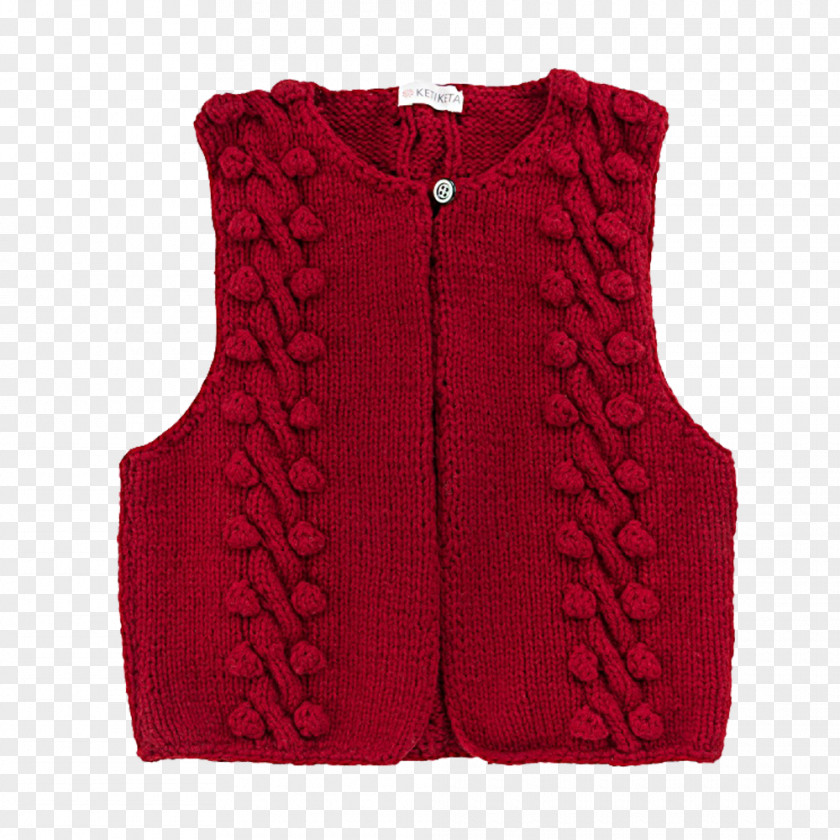 Red Undershirt Gilets Sleeve Wool PNG
