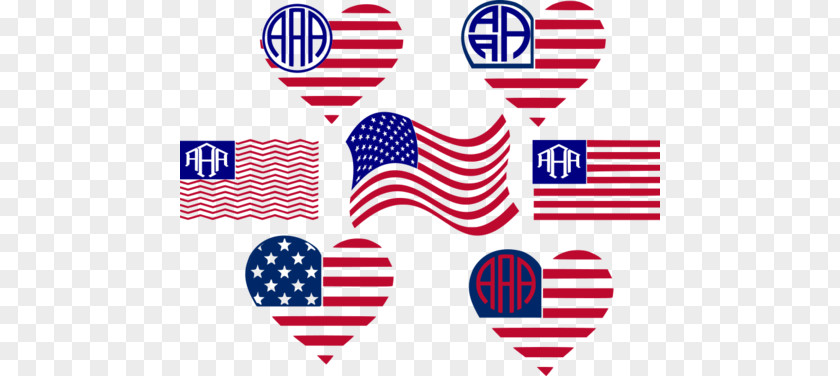 United States Flag Of The Monogram Independence Day PNG