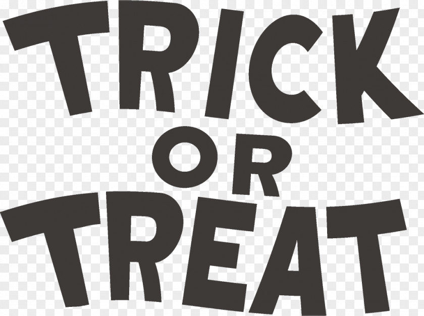 Blackandwhite Logo Trick Or Treat Halloween PNG