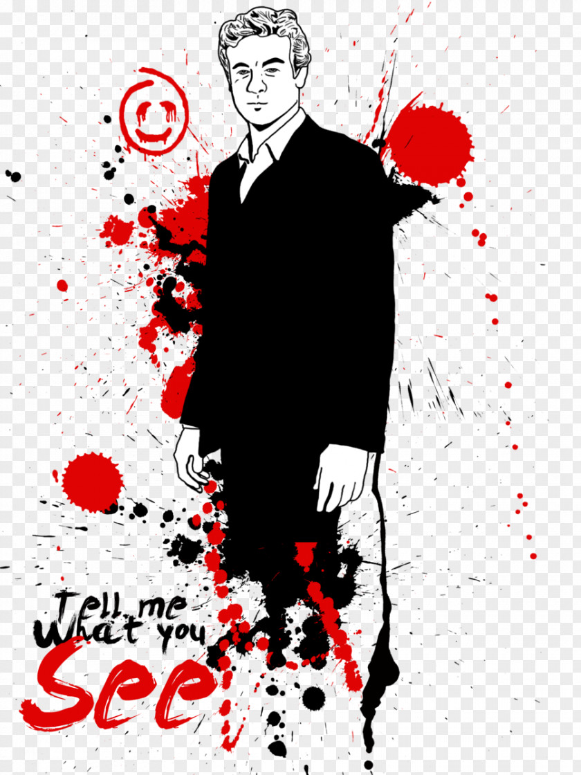 Design Red John Graphic Poster PNG