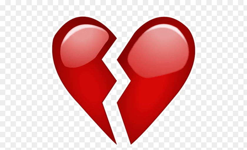 Emoji Broken Heart Symbol Text Messaging PNG