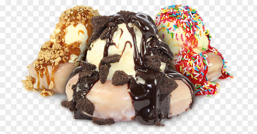 Krispy Kreme Iced Coffee Sundae Chocolate Ice Cream Gelato Milkshake PNG