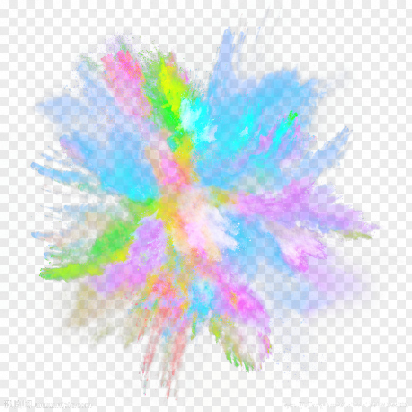 Women's Explosion Dust Color PNG