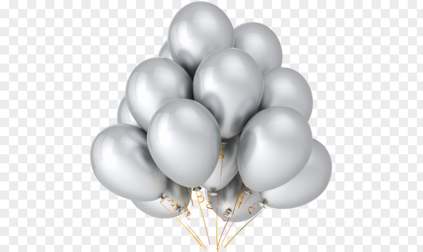 Balloon Silver Wedding Party Birthday PNG