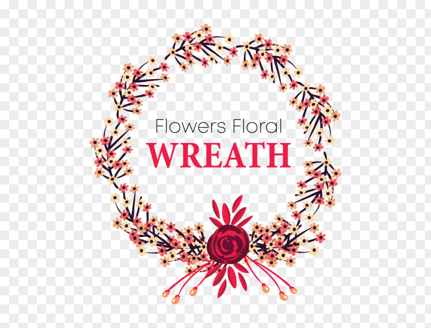 Floral Wreath Garland Product Feestversiering Garden Office Circle PNG