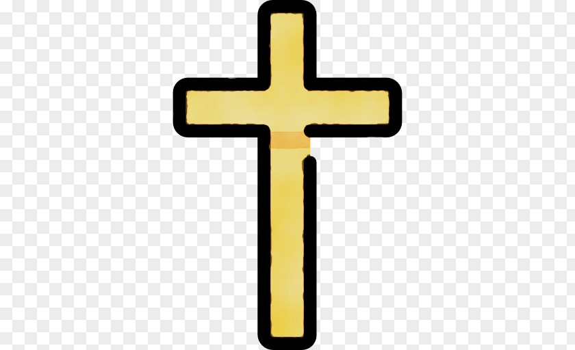 Sign Symbol Religious Item Cross Yellow Line PNG