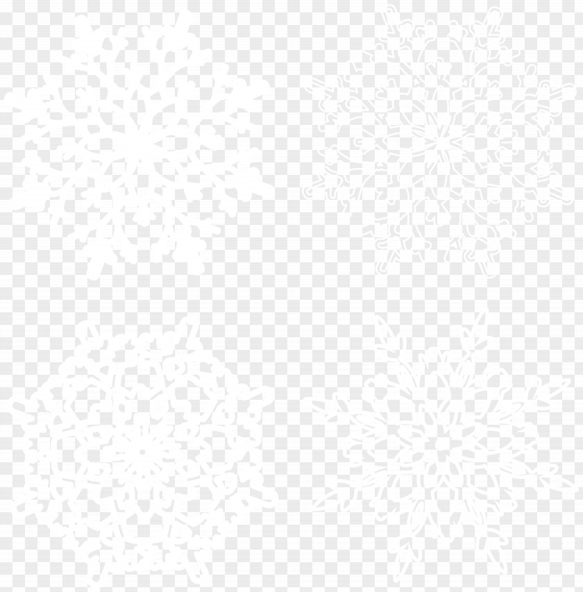 Snowflakes Transparent Clip Art Black And White Line Point Angle Pattern PNG