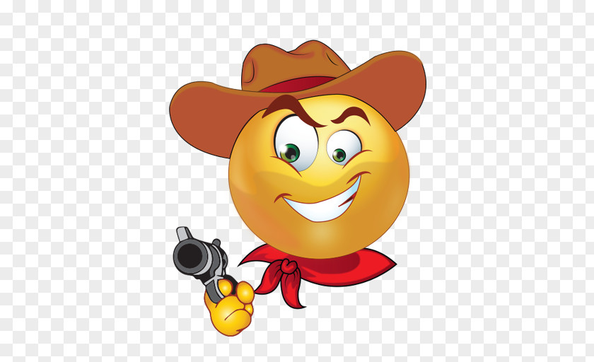Sticker Smiley Emoticon Cowboy Emoji PNG