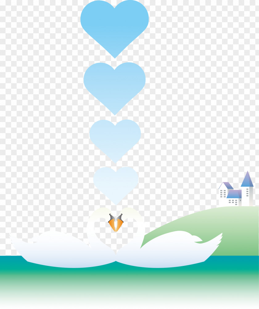 Swan Love Cygnini Download Illustration PNG