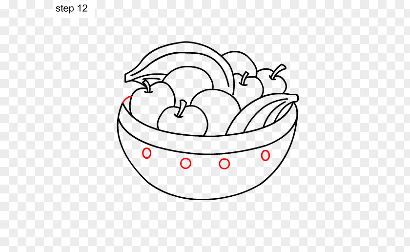 Fruits Basket Drawing Of Fruit Art PNG