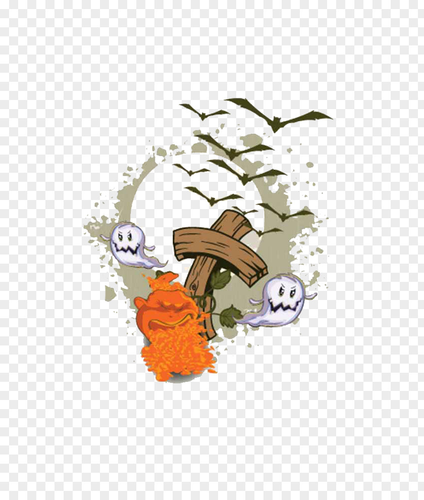 The Grave Of Halloween Poster Illustration PNG