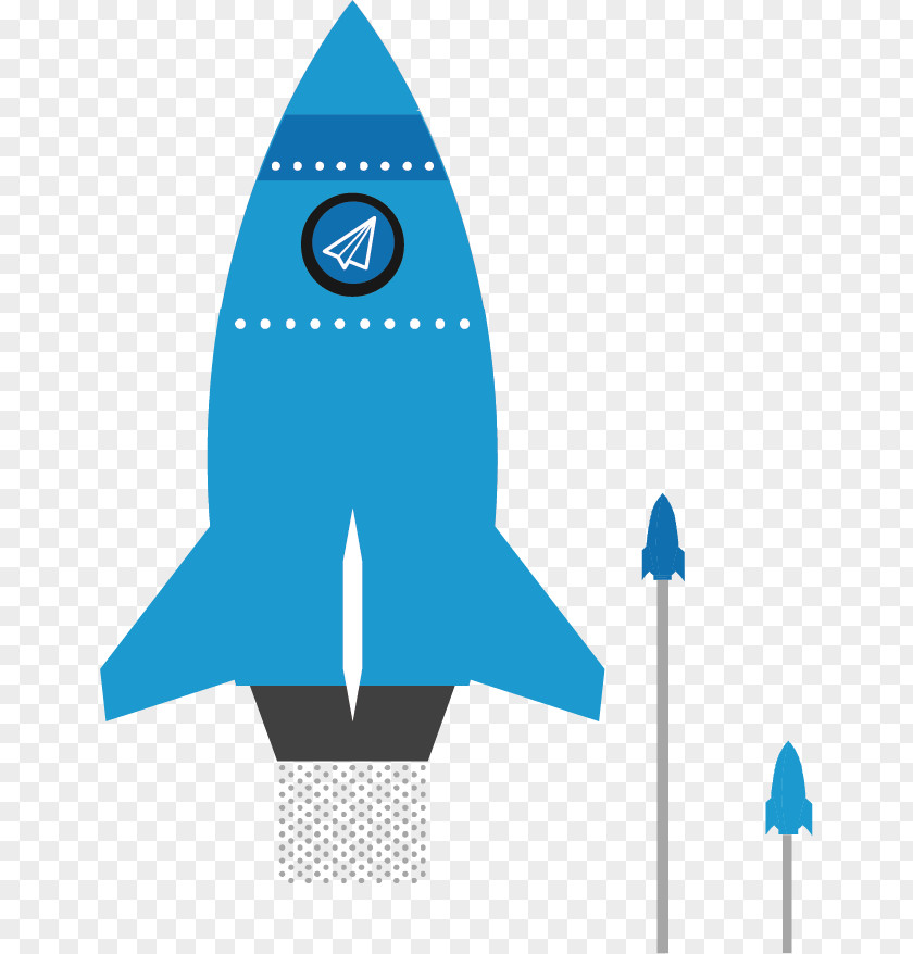 Vector Blue Rocket Download PNG