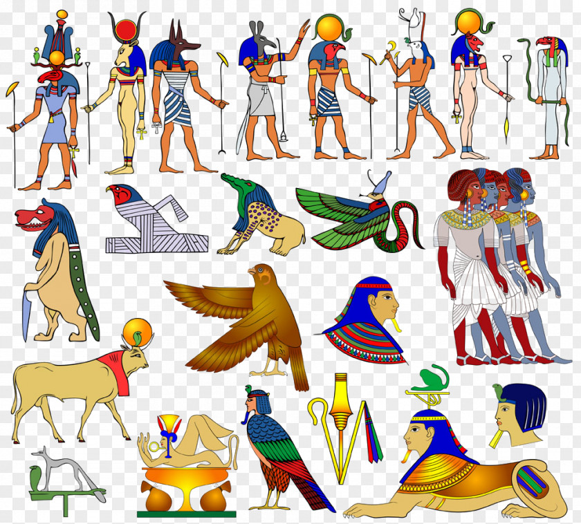Egypt Animal Figures Egyptian Pyramids Ancient Hieroglyphs PNG