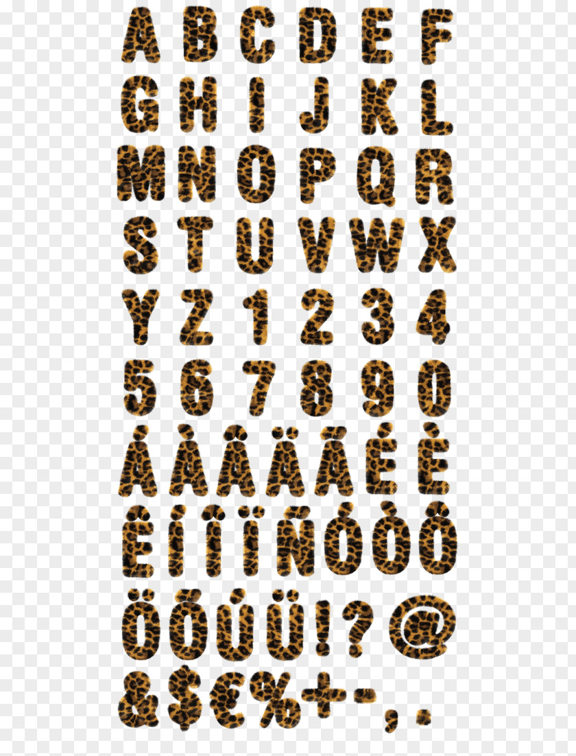 Leopard Print Font Wingdings Typography DaFont PNG
