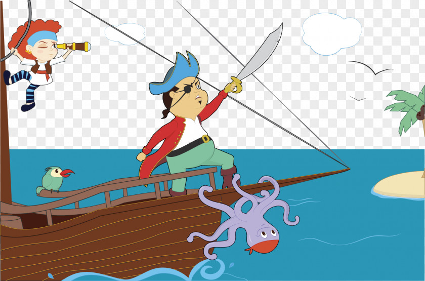Vector Pirate Piracy Clip Art PNG