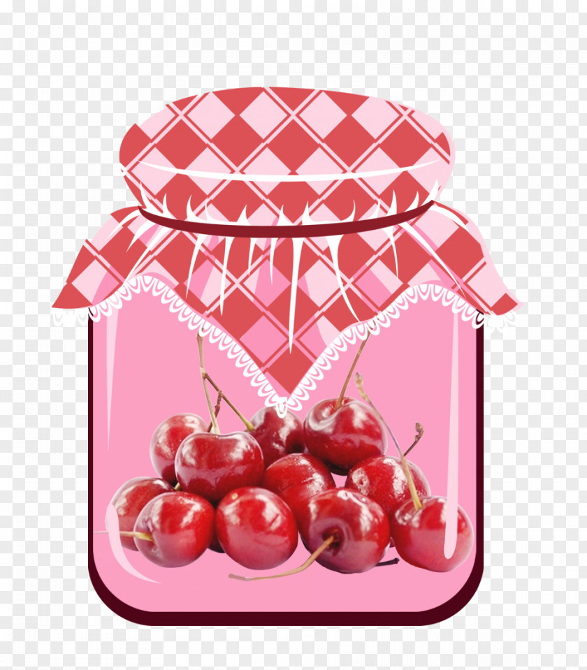 Berry Bottle Cherry Glass PNG