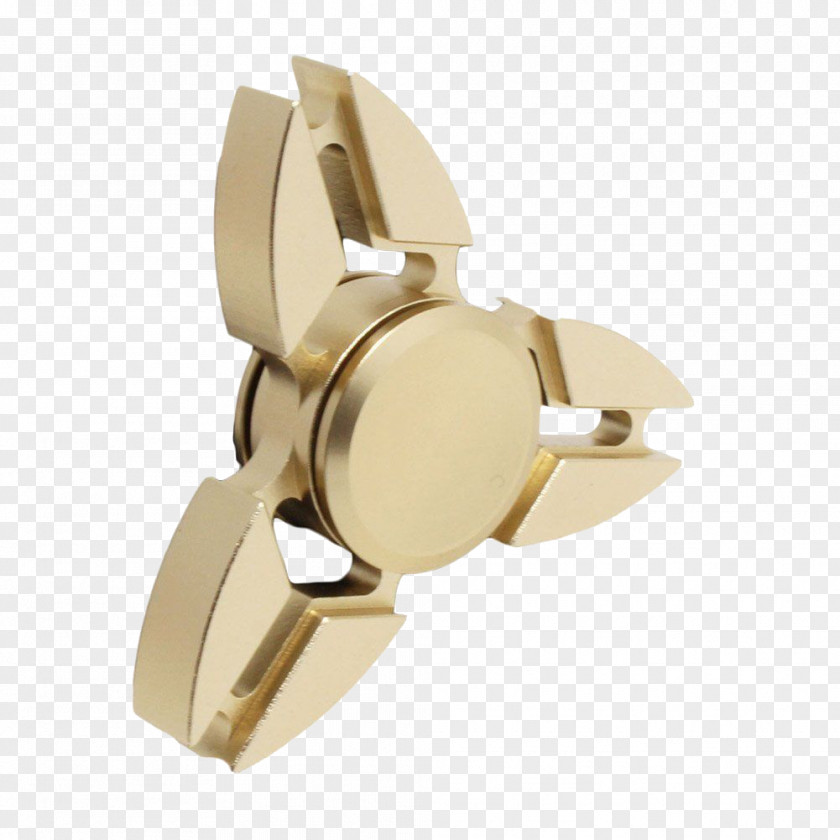 Fidget Spinner Gold Fidgeting Metal Aluminium PNG