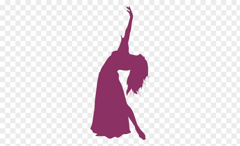 Bending Silhouette Belly Dance PNG