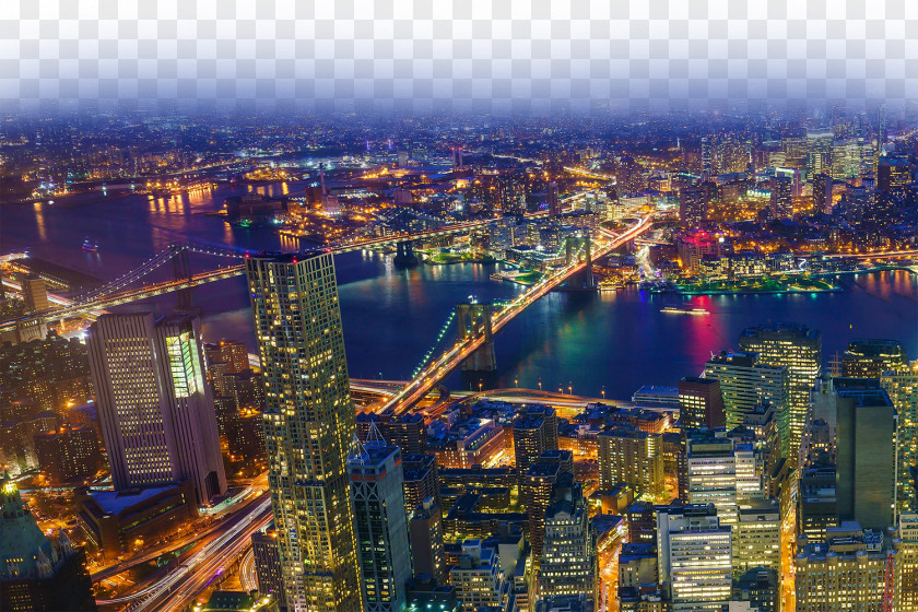 Bright City Lights HD Photograph Manhattan IPhone X 5 6s Plus Wallpaper PNG