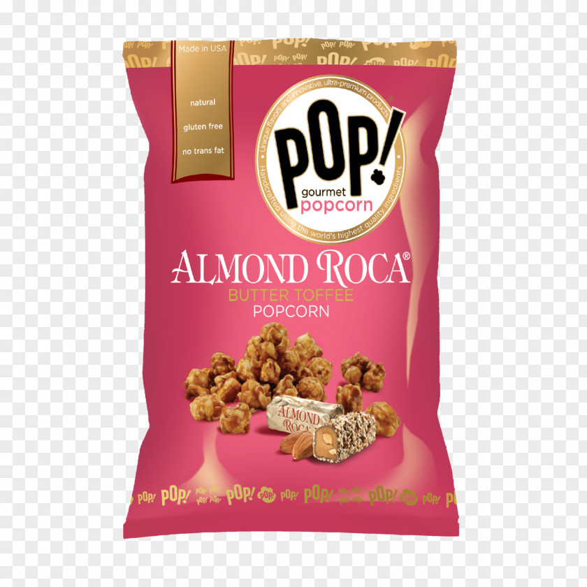 Popcorn Muesli Milk Almond Roca Toffee PNG