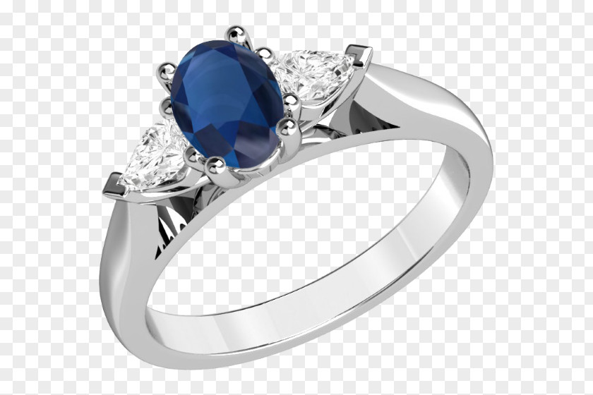 Sapphire Ring Diamond Cut Brilliant PNG