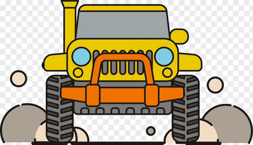 Yellow Beach Car Jeep Motor Vehicle Dune Buggy PNG