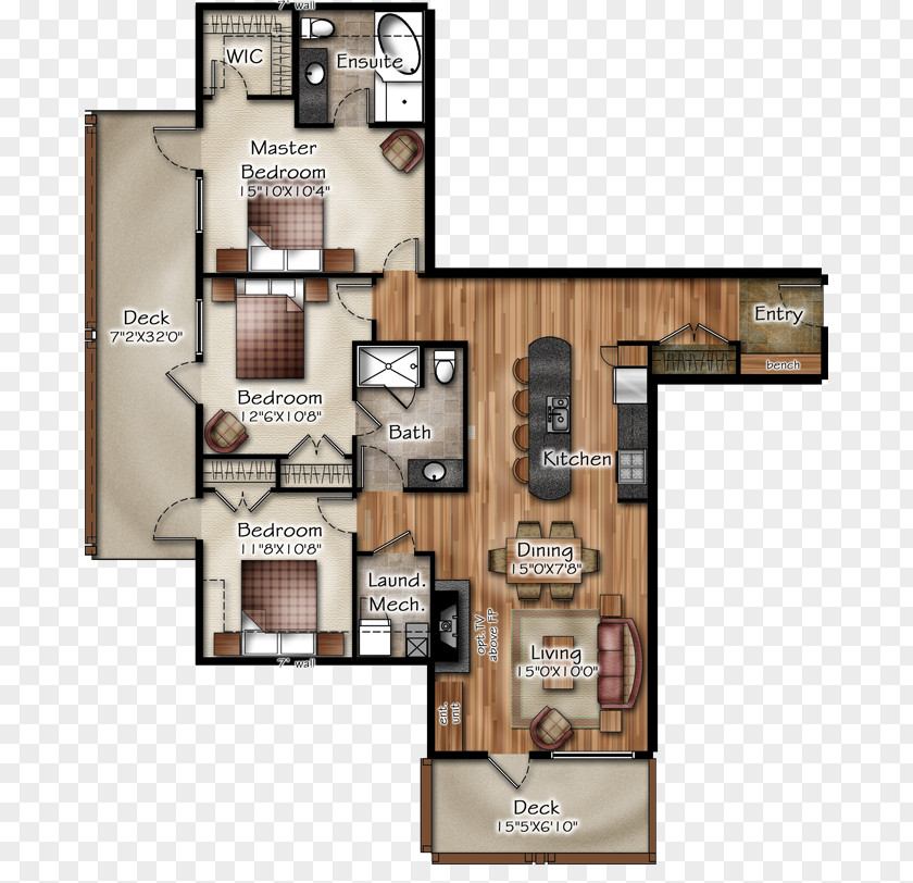 Rundle Cliffs Luxury Mountain Lodge Floor Plan Furniture House PNG