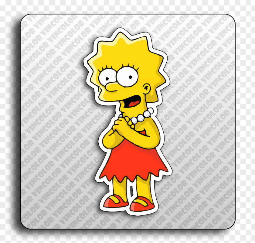 Smiley Lisa Simpson Material Font PNG