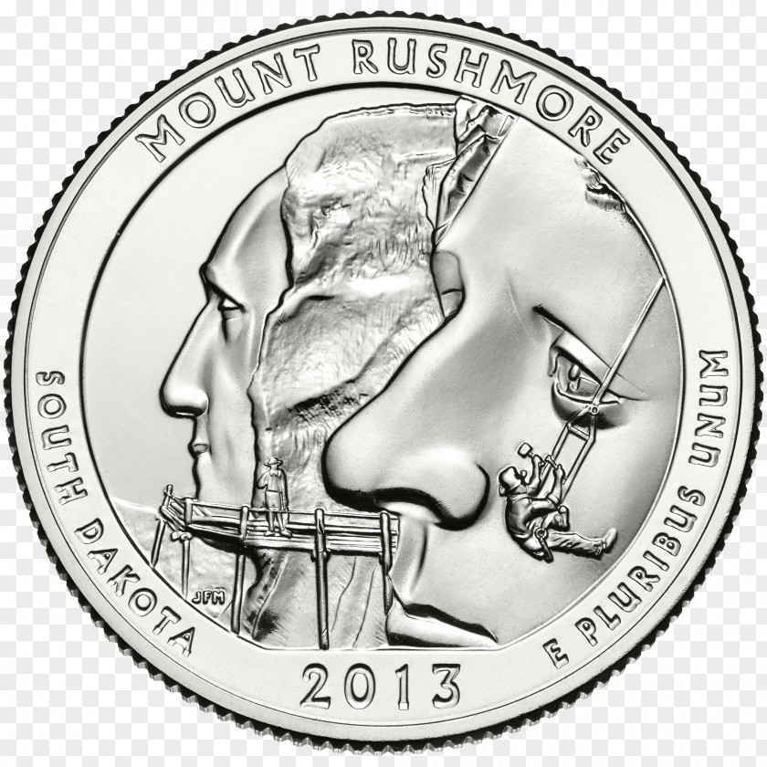 Coin Mount Rushmore National Memorial Washington Quarter United States Mint PNG