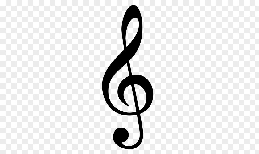 Silhouette Treble Musical Note Clef PNG