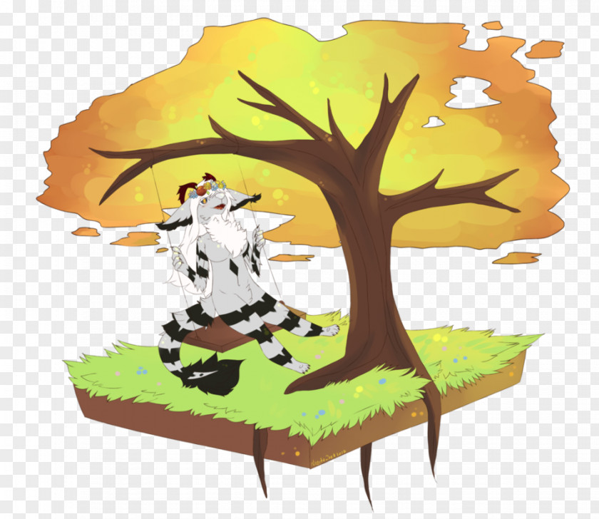 Tree With Swing Cattle Leaf Mammal Clip Art PNG