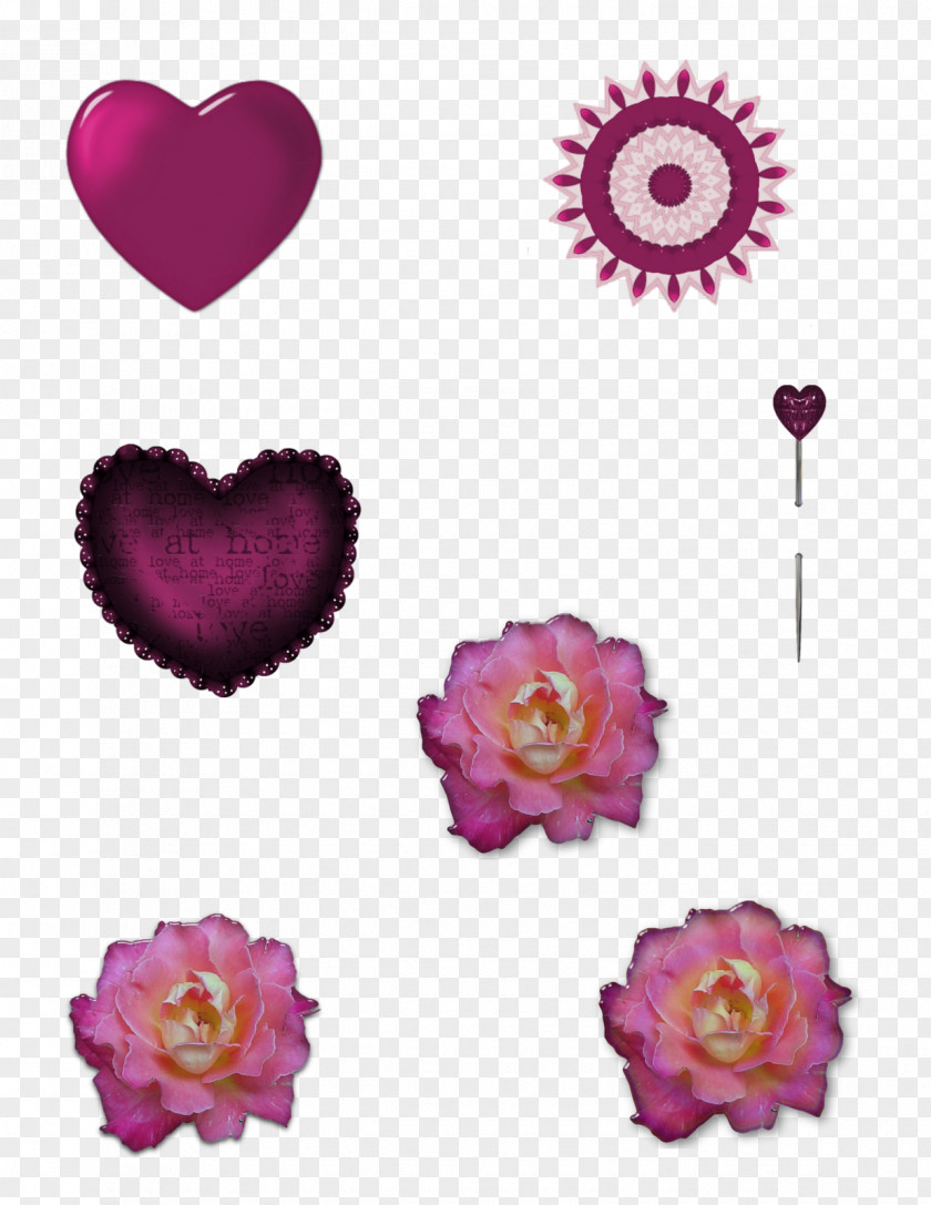 Valentine Element Cut Flowers Garden Roses Floral Design PNG