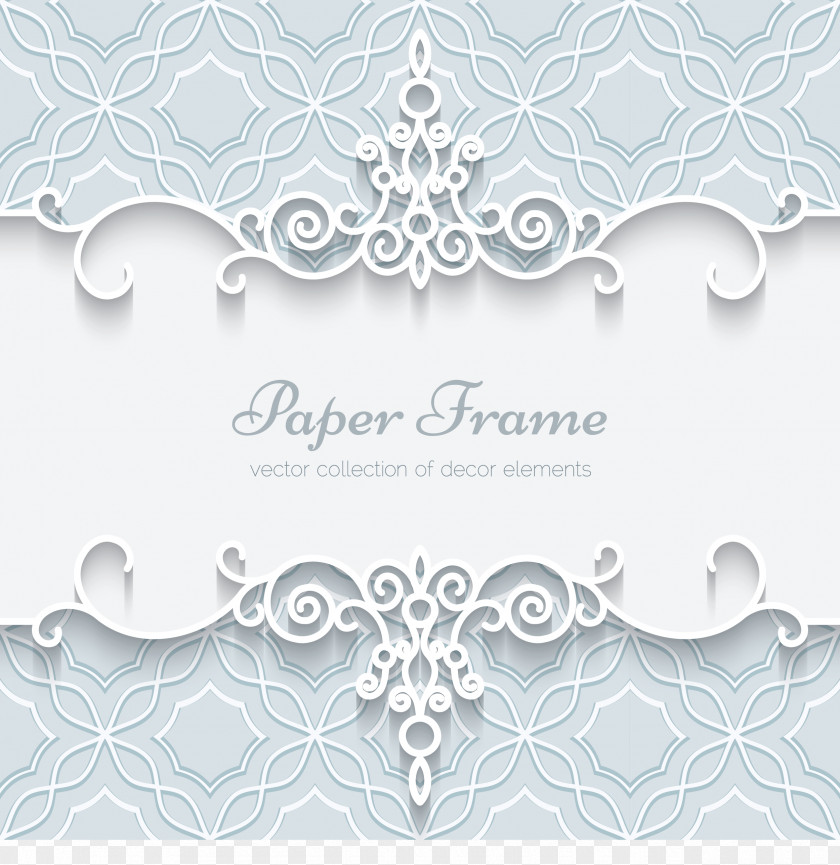 White Lace Border Pattern Vector Card Paper Wedding Invitation Ornament PNG