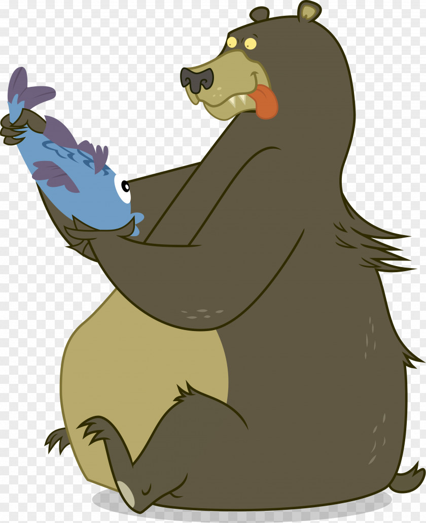 Bear Beaver Giant Panda Fish Clip Art PNG