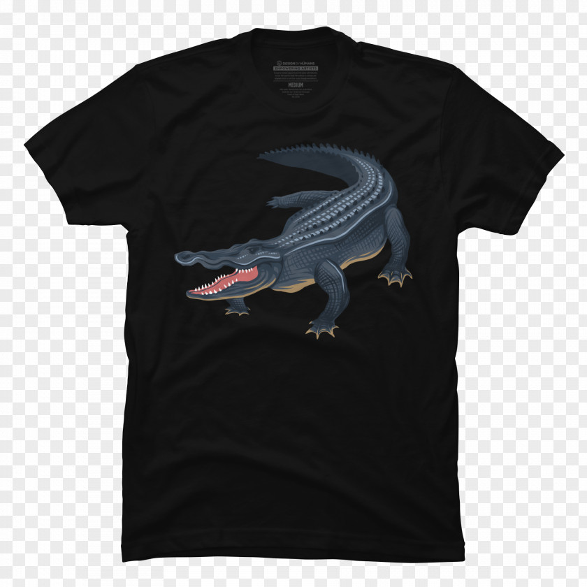 Crocodile T-shirt Sleeve Hoodie Design By Humans PNG