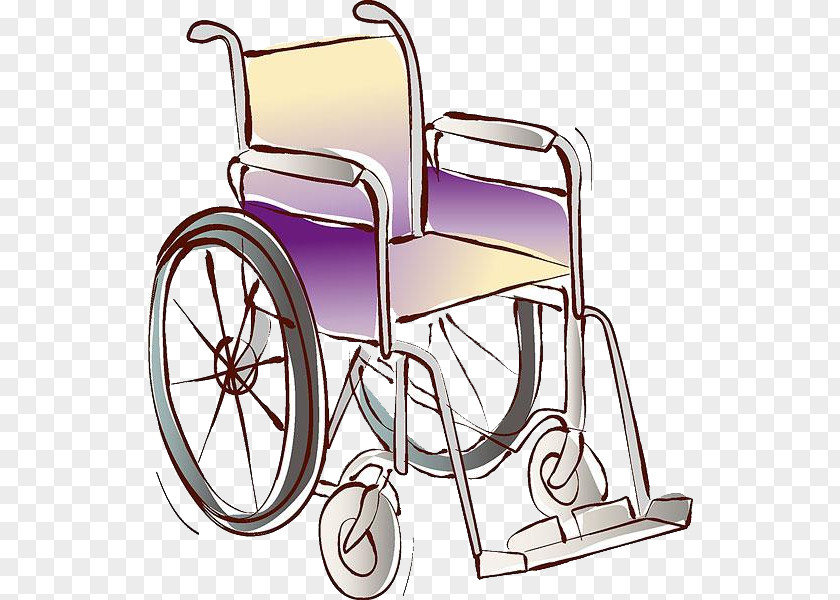 Hand-painted Wheelchair Sitting PNG