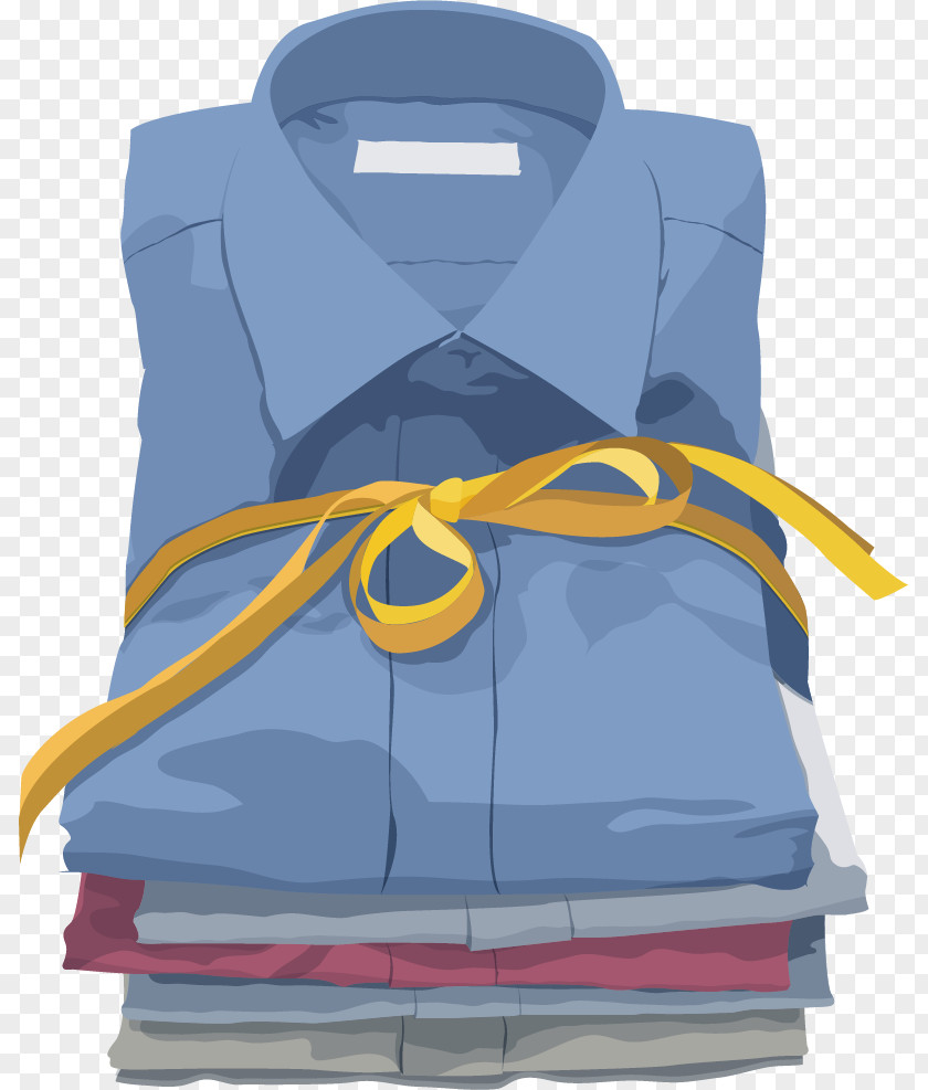 Vector Hand-painted Blue Shirt T-shirt Clothing Designer Tailcoat PNG
