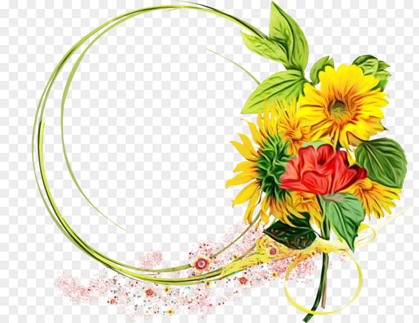 Bouquet Sunflower Flower Art Watercolor PNG