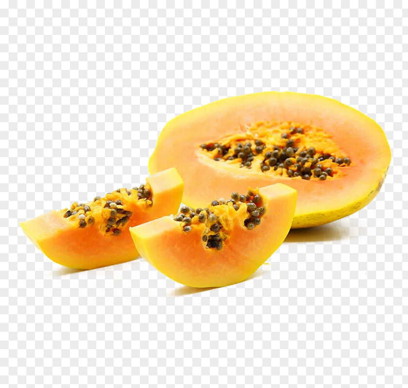 Cut Papaya Tropical Fruit PNG