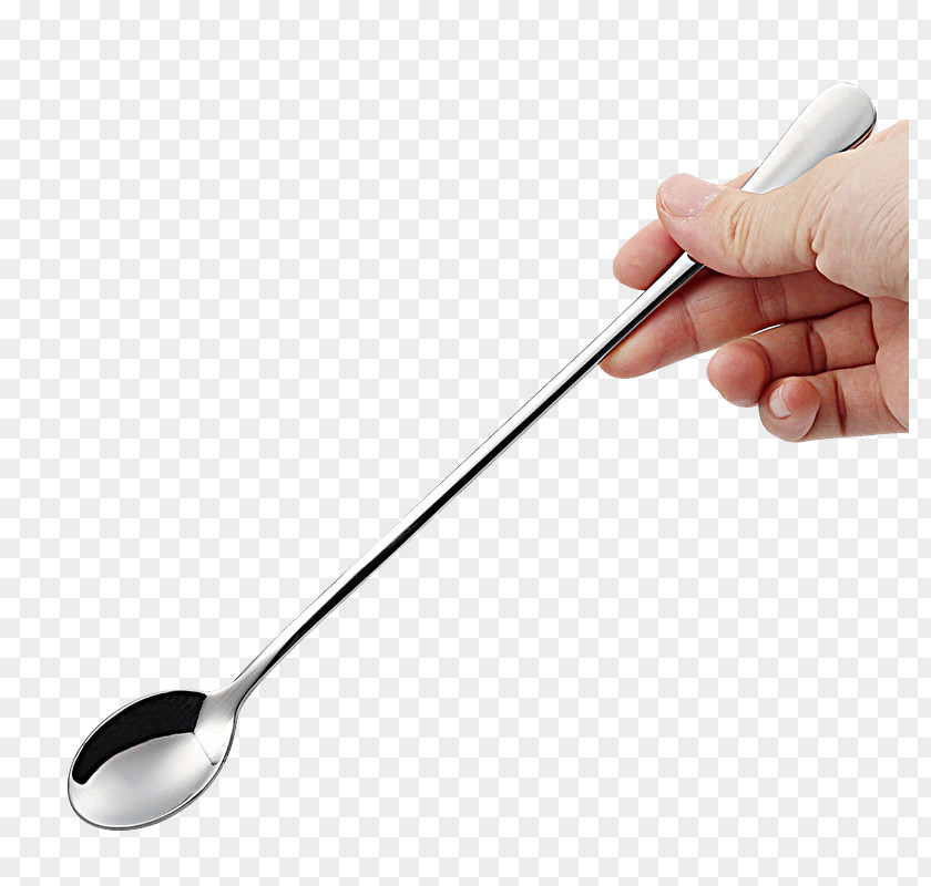 Hand Holding A Spoon Knife Stainless Steel Tableware PNG