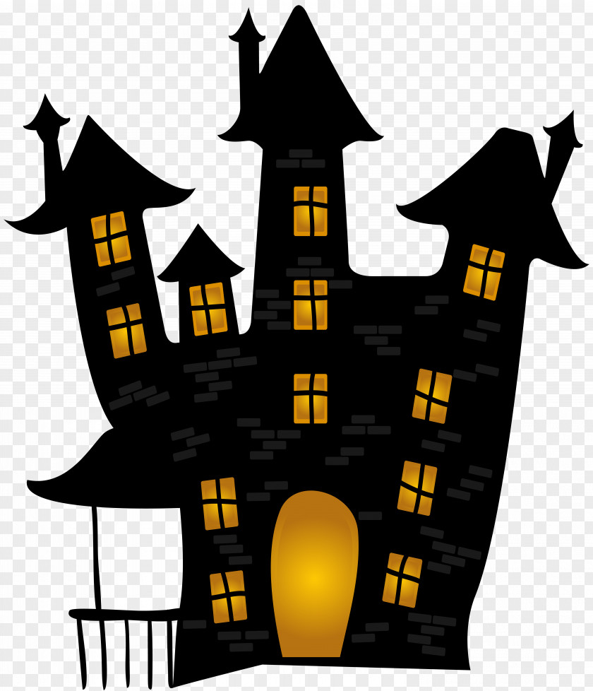 Haunted House Halloween Clip Art PNG